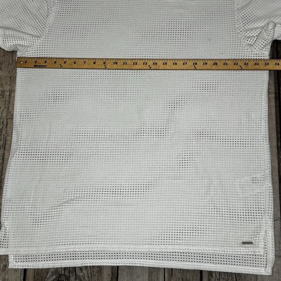Guess Logo Short Sleeve Mesh Hooded Pullover Tee Shirt Mens Size 2XL - Picture 5 of 9
